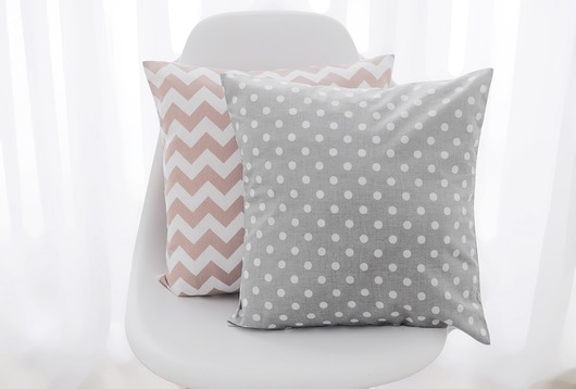 Komplet 2 poszewek - chevron/kropki Lollipop