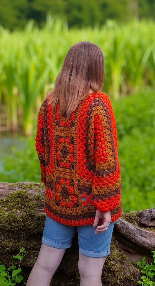 swetry damskie  Sweter szydełkowy "Moc Jesieni"