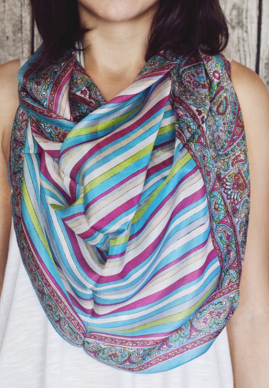 SZAL jedwabny orient BOHO STREET WEAR