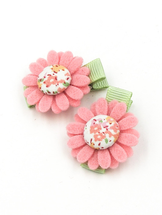 ozdoby do włosów dla dzieci Spineczki  do włosów różowe kwiatki Adele