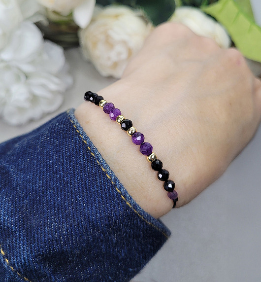 bransoletki z kamieni naturalnych SZCZĘŚCIE i ochrona z Turmalinem