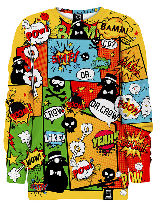 bluzy dla chłopców Bluza bez kaptura Chłopiec DR.CROW Komiks