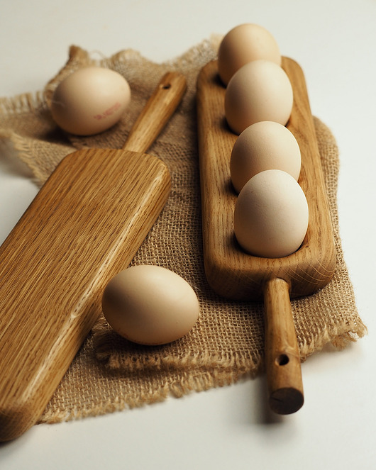 deski do krojenia i tace Wielkanocny zestaw dębowych desek