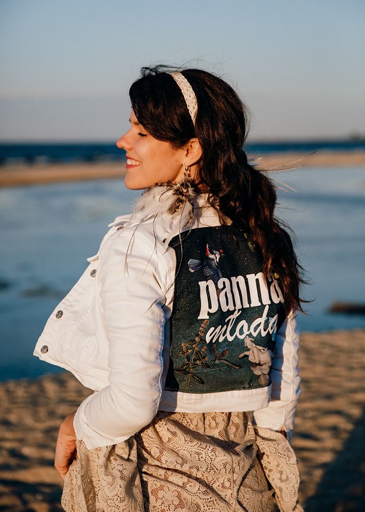 dodatki ślubne Naszywka na kurtkę pani młodej/ katana ślubna