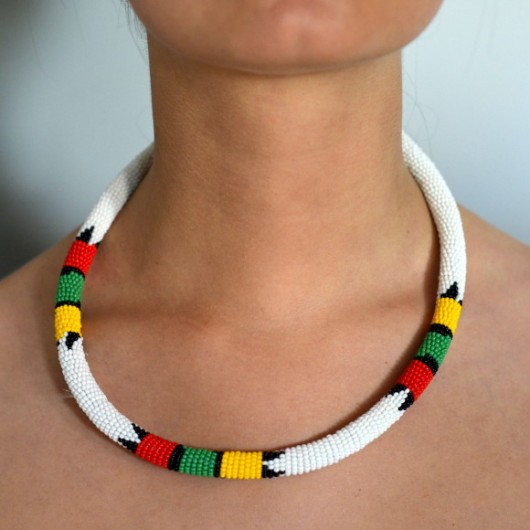 White African Zulu Necklace MERAKI