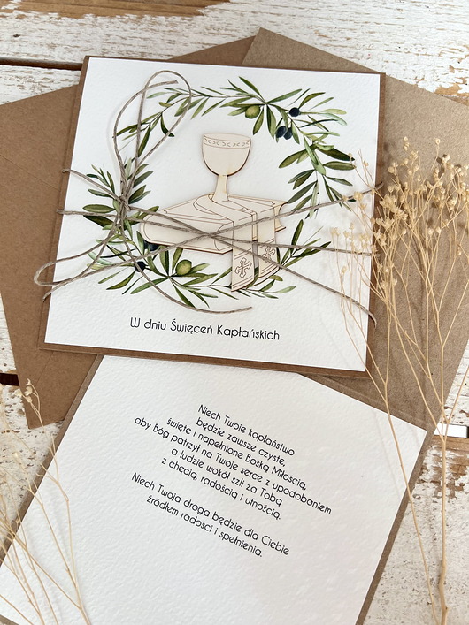 kartki scrapbooking Kartka z okazji święceń kapłańskich dla księdza