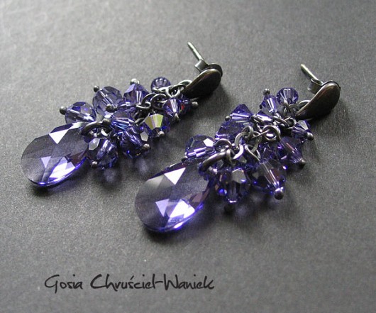 kryształ Swarovski tanzanite Gosia Chruściel-Waniek
