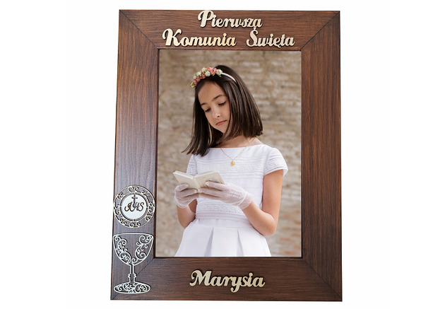 komunia - pozostałe Pierwsza Komunia Święta, Ramka na zdjęcia 15x21cm