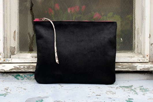 kopertówka czarna distressed patkas