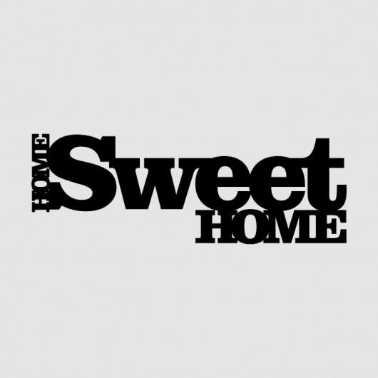 Napis Drewniany 3D HOME SWEET HOME LOVINA PRINTS