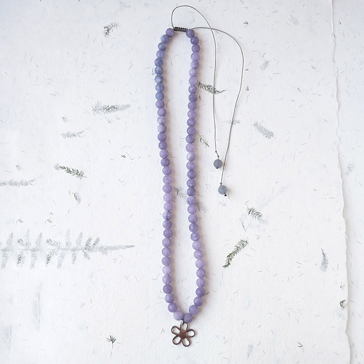 kolie Lilak Naszyjnik z kwiatem