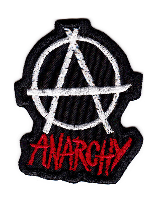 naszywki na ubrania Naszywka naprasowanka ANARCHY ANARCHIA termoprzylepna haft 6x7,9cm