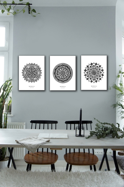 plakaty Mandala, komplet 3 printów