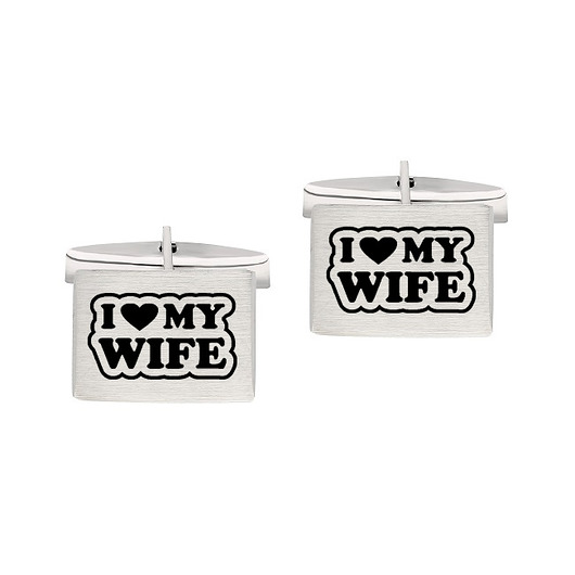 spinki do mankietów Spinki do mankietów pr. 925 I LOVE MY WIFE