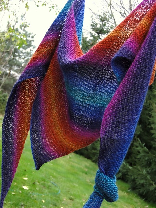 rainbow / szal agat handmade