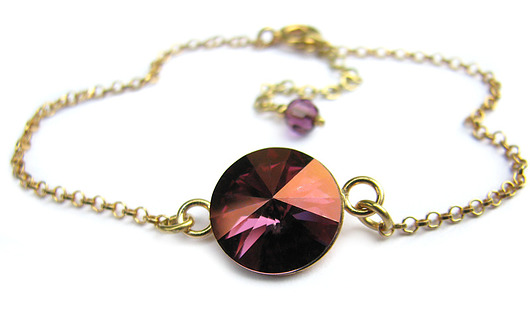Bransolet kryształ Swarovski Lilac Shadow Rivoli Marisella