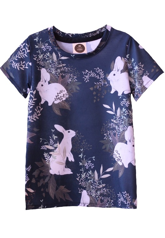 T-Shirt Rabbit navy Little Gold King