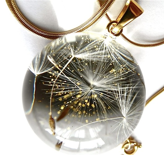 Naszyjnk z nasionkami wiosennych dmuchawców Grol Jewellery