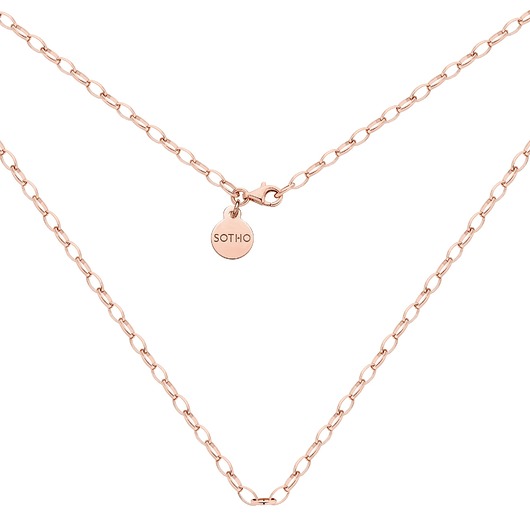 złote naszyjniki Masywny naszyjnik z różowego złota