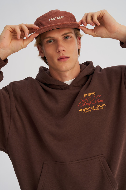 czapki i kapelusze męskie Czapka sztruksowa CAMPER ceglana