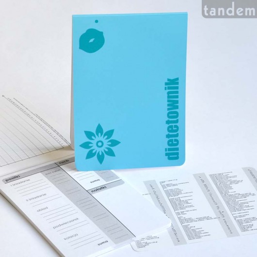 dietetownik - błękitny z turkusowym ornamentem tandem