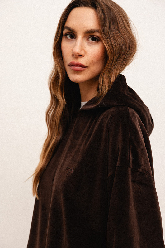 bluza z kapturem damska Bluza BIGGIE espresso