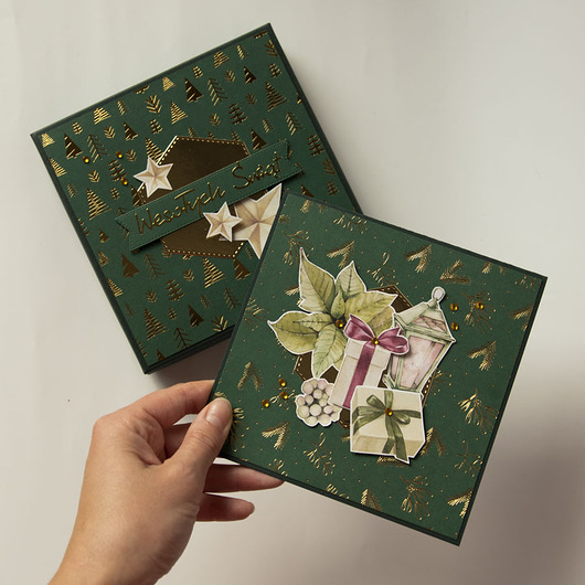 kartki świąteczne Kartka świąteczna w pudełku na pieniądze kartę prezentową