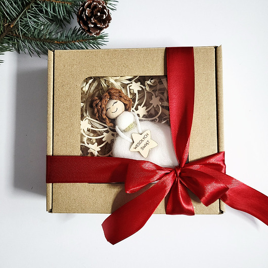 ozdoby choinkowe Aniołek- Zawieszka bombka Świąteczna Na Choinkę - gotowy mały prezent