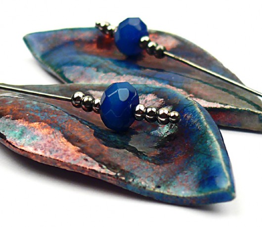  kolczyki &quot;raku&quot; bluefrog