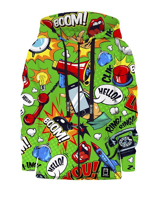 bluzy dla chłopców Bluza Zamek Chłopiec DR.CROW Komiks Green