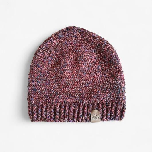 czapki damskie Kolorowa czapka merino ze ściągaczem