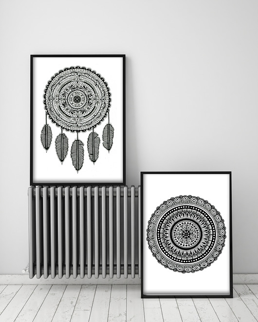 grafiki i ilustracje Zestaw 2 prac A3