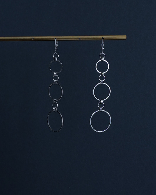 kolczyki - inne Stalowe kolczyki z kółkami