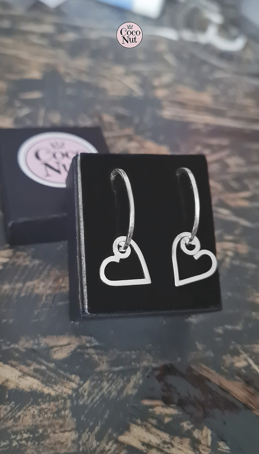 kolczyki srebrne LOVE Kolczyki srebro 925 lekkie walentynkowe