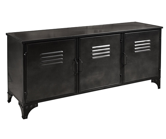 Komoda Loft, czarna, metal, 122x36x59 cm Home Design