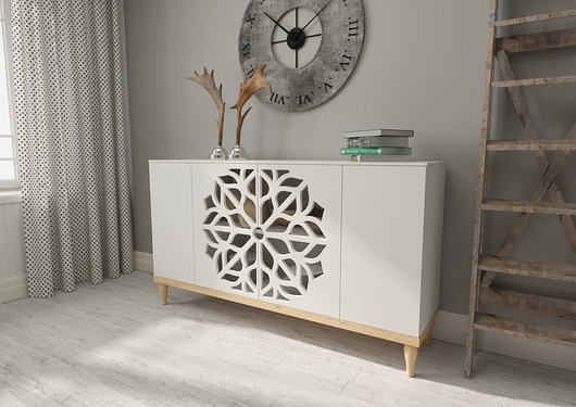 Komoda MALVA KM160f   Biała B2design