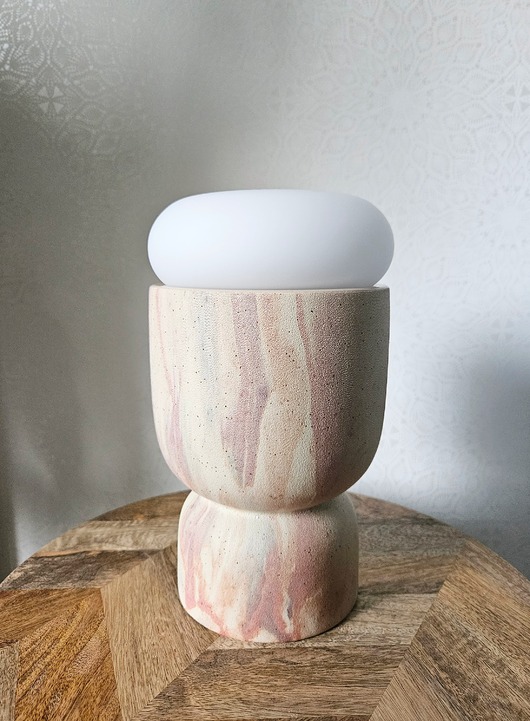 lampy stołowe Lampa z kamionki