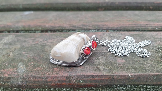 wisiory Krzemień pasiasty - wisiorek