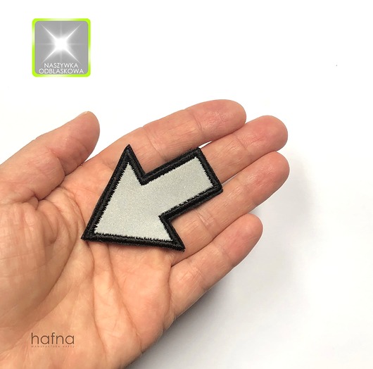 naszywki na ubrania Naszywka Odblaskowa - strzałka