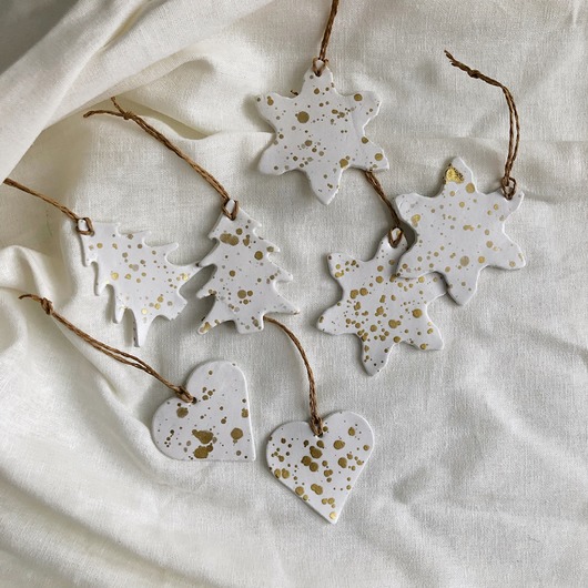 ozdoby choinkowe Zawieszka choinkowa / nakrapiane złoto