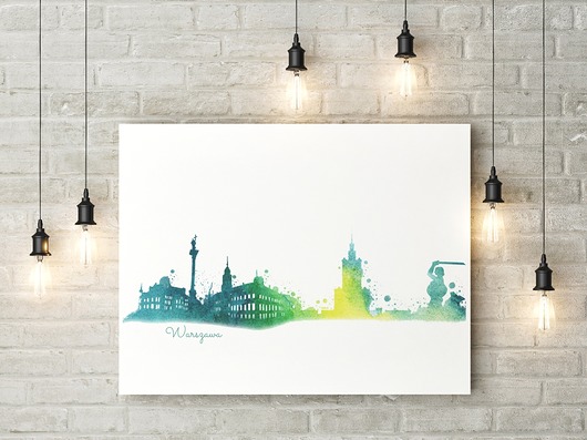 Plakat WARSZAWA 50x70 Well Wall