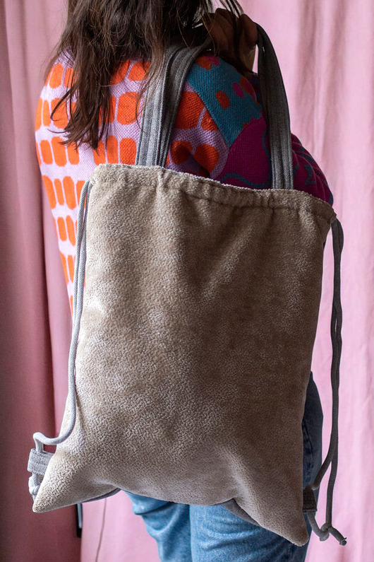 plecaki Kremowo-szary plecak torba 2w1