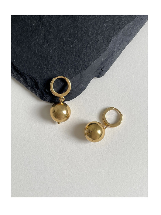 kolczyki pozłacane Kolczyki srebrne GOLD BALLS earrings