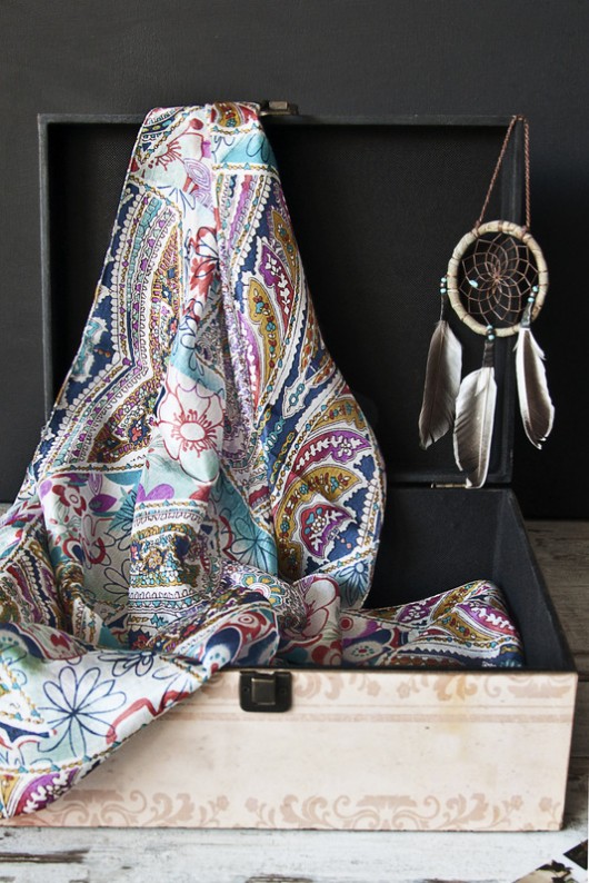 SZAL jedwabny orient BOHO STREET WEAR