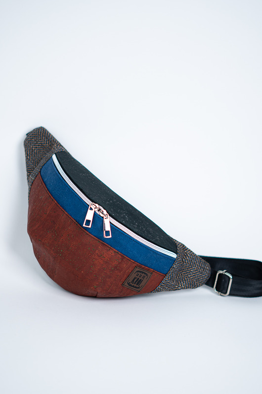 torby i nerki męskie Ceglana męska nerka kolorowa saszetka dla mężczyzny ODCIENIE ZIEMI