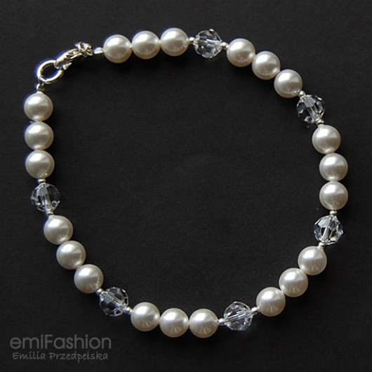 Round Crystal - White Pearl - rezerwacja MAREMI Jewelry