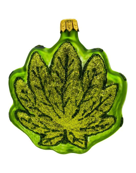 ozdoby choinkowe Bombka choinkowa: Liść konopi: zielony