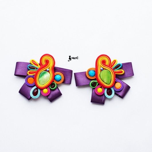 Bajkowe Klipsy do butów Mró Soutache