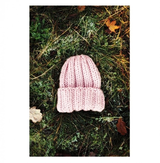 czapki damskie Beanie handmade czapka pudrowy róż