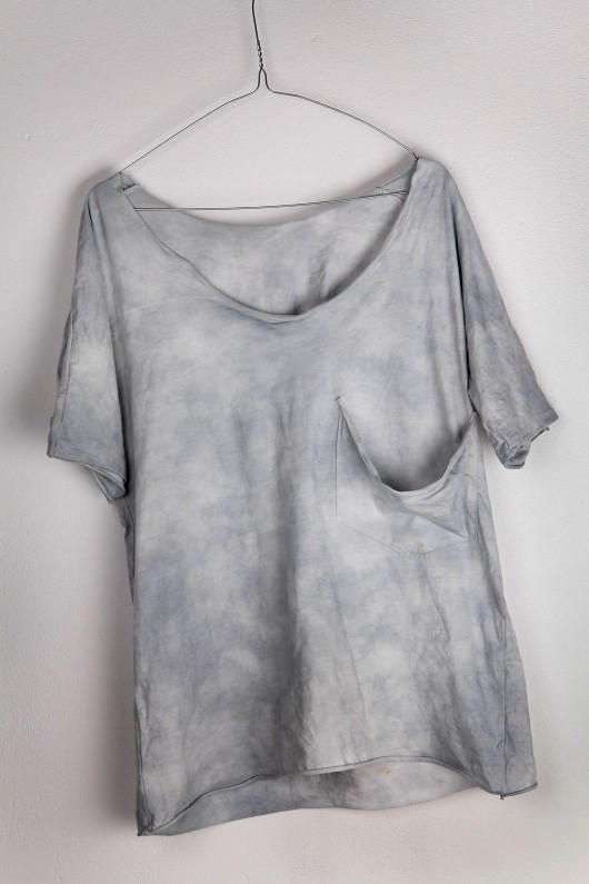 T-shirt farbowany szary HATLAPPA
